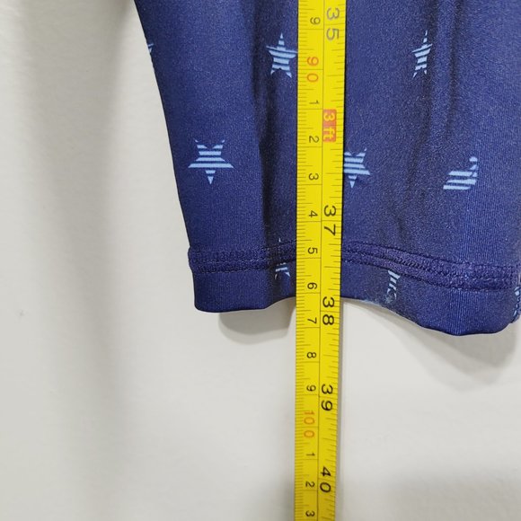 Fabletics | Womens Ultra Cool Athletic Work Out Leggings Dark Blue Star Print - Picture 6 of 9